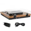 Analoger riemengetriebener Plattenspieler Adler AD 1914 mit USB-Anschluss, Keramikteller, Gleichstrommotor, 33 1/3 U/min, Bluetooth 5.4, Cinch-Ausgängen, eingebauten Lautsprechern