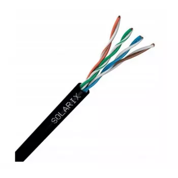 Netzwerkkabel Solarix SXKD-5E-UTP-PE UTP CAT5E 305m Schwarz