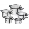 ZWILLING Edelstahl-Topfset SIMPLIFY 5-tlg. – spülmaschinen- & ofenfest, Glasdeckel, geeignet für Keramikkochfelder