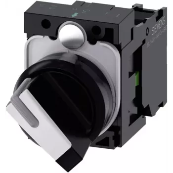 Drehschalter-Frontring Kunststoff schwarz/weiß 1 x 90° Siemens SIRIUS ACT 3SU1100-2BF60-1BA0