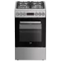 Gaskochfeld und Elektrobackofen BEKO FSM52321DXDT Edelstahl 50 cm, Energieeffizienzklasse A