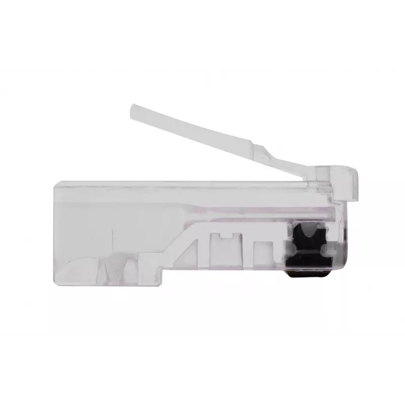 RJ45-Stecker GEMBIRD PLUG3UP6/100, Cat5, gerader Stecker, transparent, vergoldete Kontakte, 100er-Pack