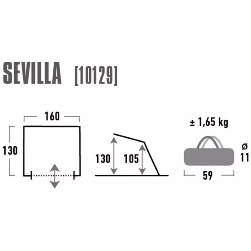 Zelt High Peak Sevilla Blau Grau