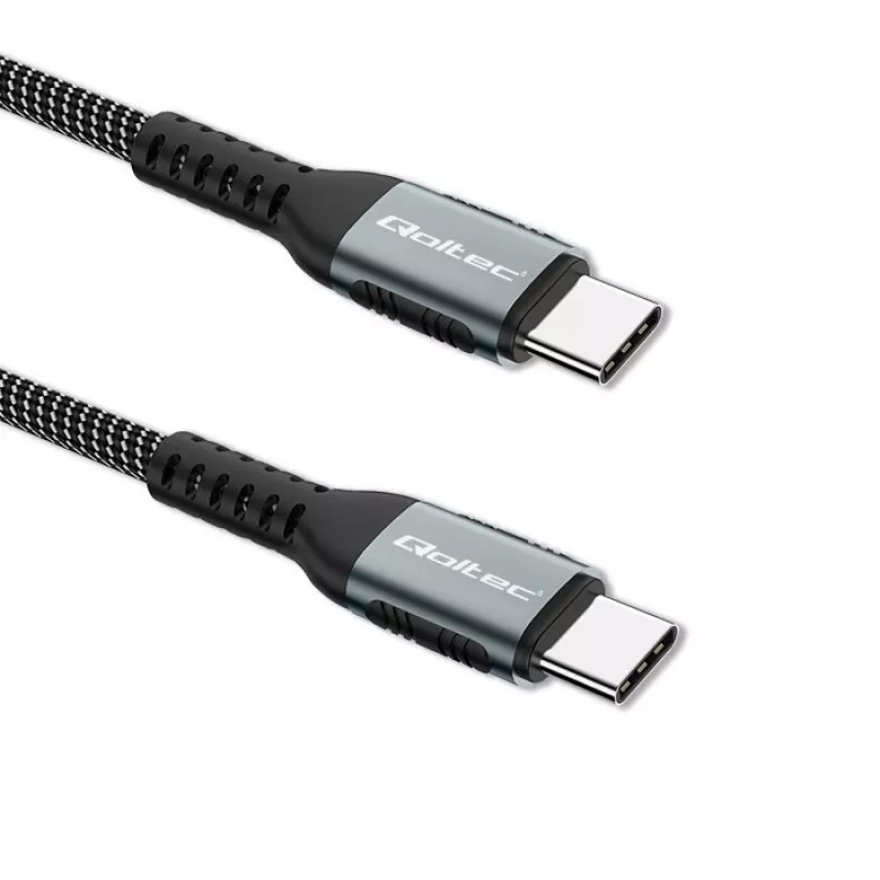 USB-Kabel Qoltec 52358 1,5 m USB-C Schwarz USB 2.0 0,48 Gbit/s