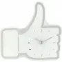NeXtime Uhr 5185wi Mini Thumbs Up, 20,5x21 cm, Wand, Weiß/Silber