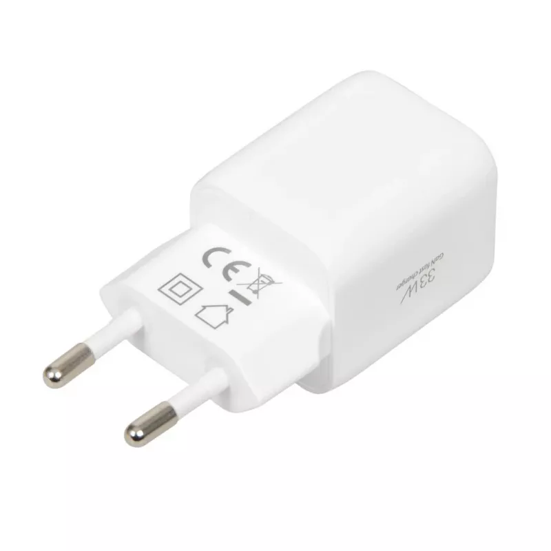 USB-Ladegerät IBOX ILUC42W 42W (max. 33W), 1×USB-C PD3.0, 1×USB-A QC3.0, 100–240V, weiß