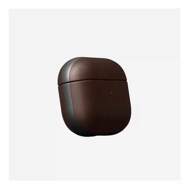 Leder-AirPods-Hülle Nomad V3 Rustic Brown — schützende Lederabdeckung für das AirPods-Ladecase