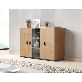Cama sideboard 120 cm SOHO S7 lefkas oak/Schwarz