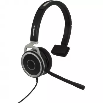Kabelgebundenes Headset Plusonic 6208-15.1P monaural USB und 3,5 mm Klinke