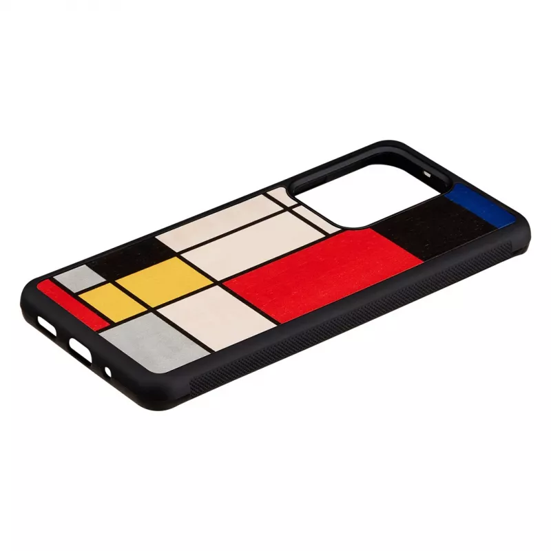 Handyhülle man and wood für Galaxy S20 Ultra — Holz schwarz Schutzhülle