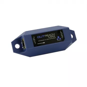 Veracity OUTREACH Max - Netzwerk-Transmitter - 800 m - Voll - Halb - 10/100Base-T(X) - IEEE 802.3af, IEEE 802.3at - Blau