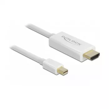 Videokabel-Adapter DeLOCK 83707 Mini DisplayPort auf HDMI 2m Weiß