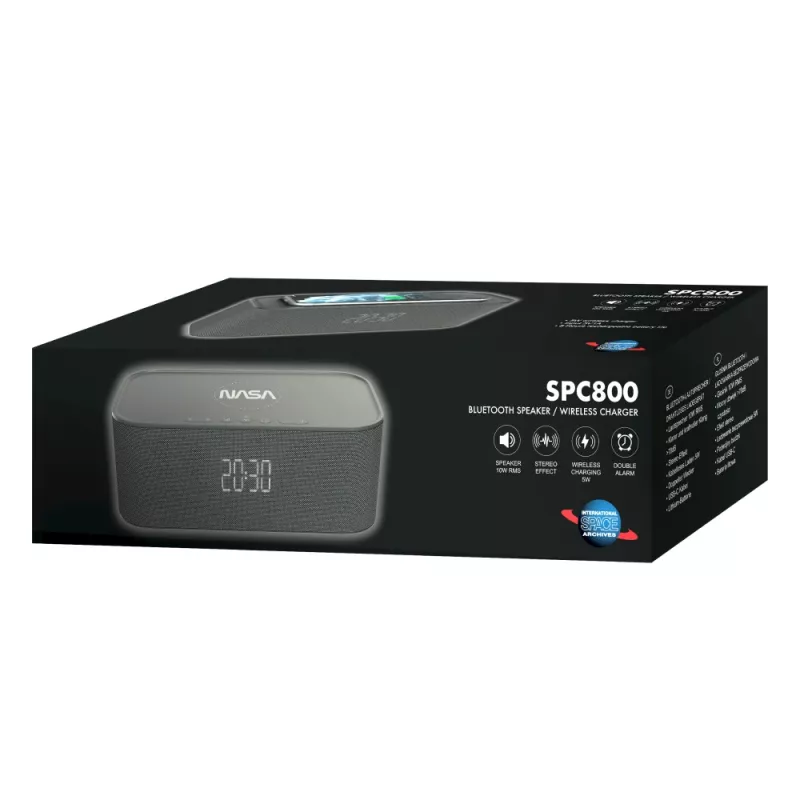 NASA SPC800 Bluetooth-Lautsprecher / Wecker / kabelloses Ladegerät