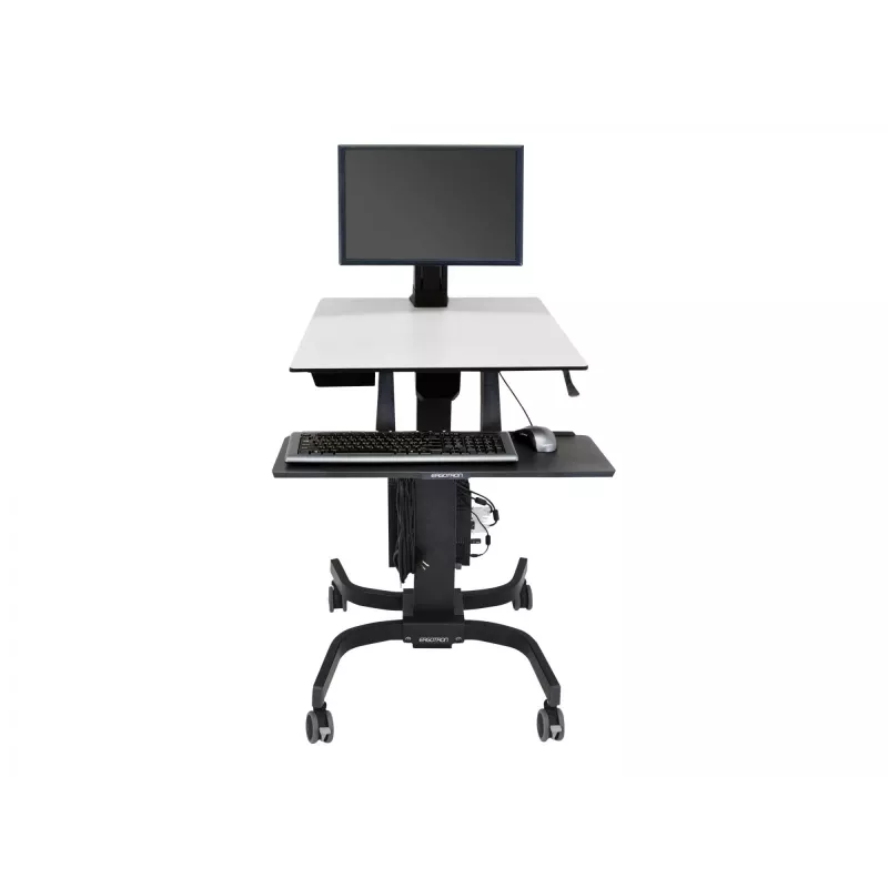 Ergotron WorkFit-C - Single LD Sit-Stand Workstation - Multimedia-Cart - Schwarz - Grau - 7,3 kg - 61 cm (24 Zoll) - 75 x 75, 100 x 100 mm - 360°