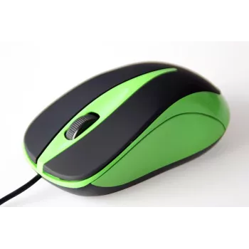 Wired Optical Maus 800dpi Schwarz & green MT1091G