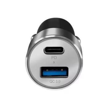 LogiLink Auto-Netzteil – 36 Watt – 3 A – PD 3.0, QC 3.0 – 2 Ausgangsports (USB, 24-poliger USB-C)