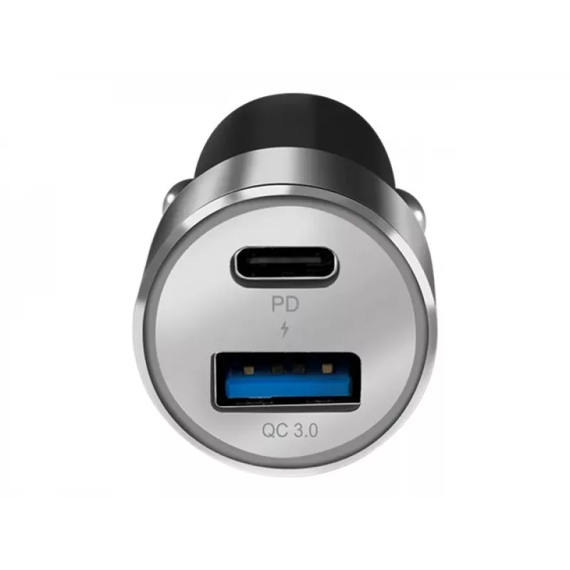 LogiLink Auto-Netzteil – 36 Watt – 3 A – PD 3.0, QC 3.0 – 2 Ausgangsports (USB, 24-poliger USB-C)