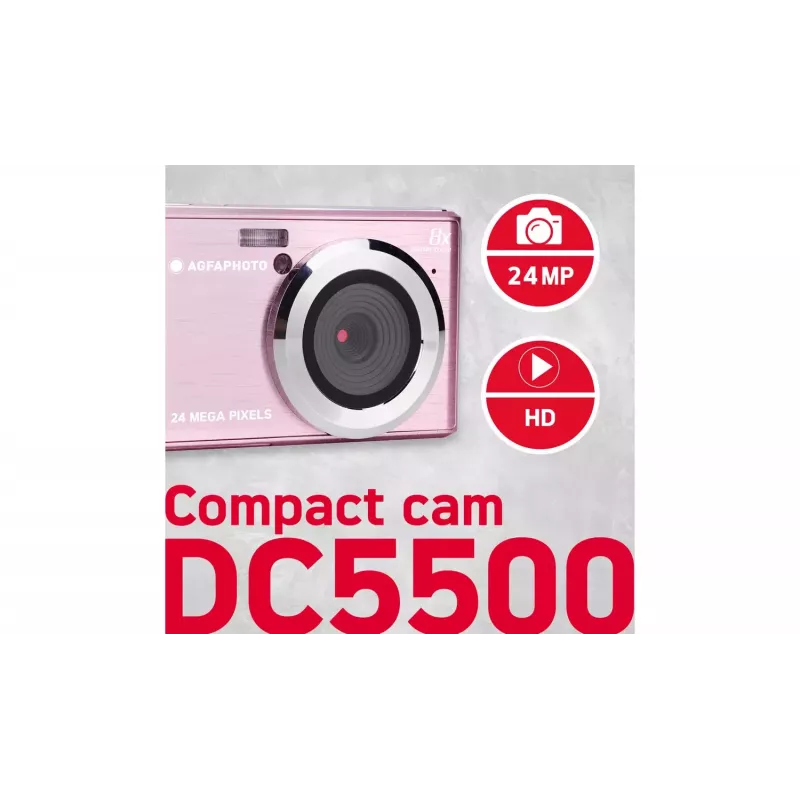 Kompaktkamera AgfaPhoto DC5500 24 MP CMOS 5600 x 4200 Pixel Pink