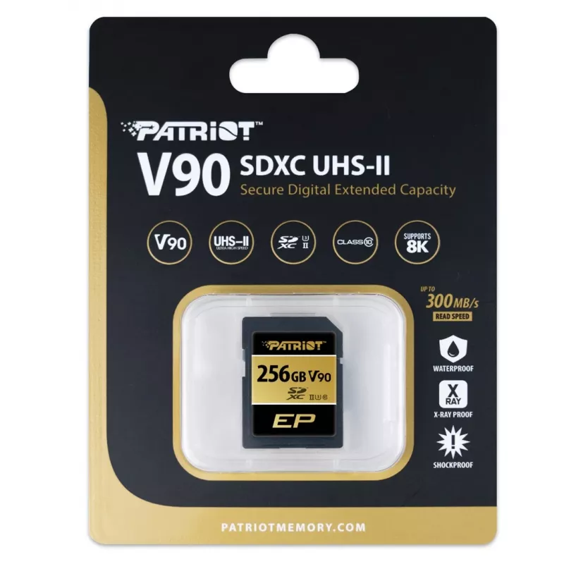 PATRIOT V90 Speicherkarte 256 GB SDXC UHS-II U3 Klasse 10 (PEF256GEP92SDX)