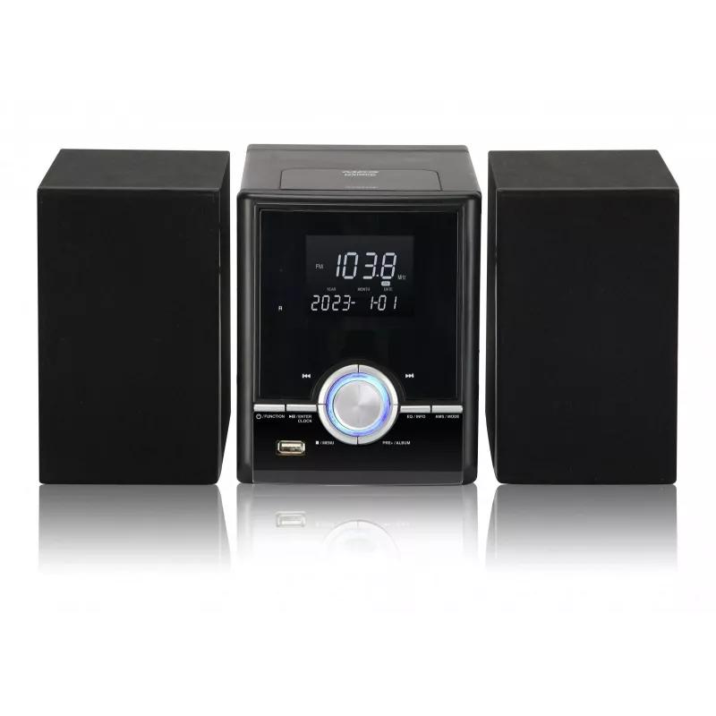 Tower-Stereoanlage Eltra JOWISZ BT CD USB schwarz – Stand-Lautsprechersystem mit Bluetooth, CD-Player und USB