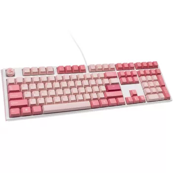 Ducky One 3 Gossamer Pink Tastatur Gaming USB US Englisch Pink, Weiß