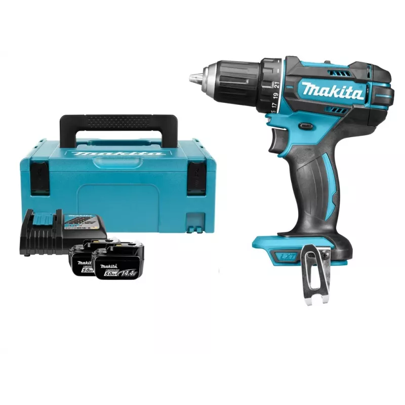 Makita Akku-Bohrschrauber, 18 V, 2x 5,0 Ah Li-Ion, 62/36 Nm, 1,7 kg, LED
