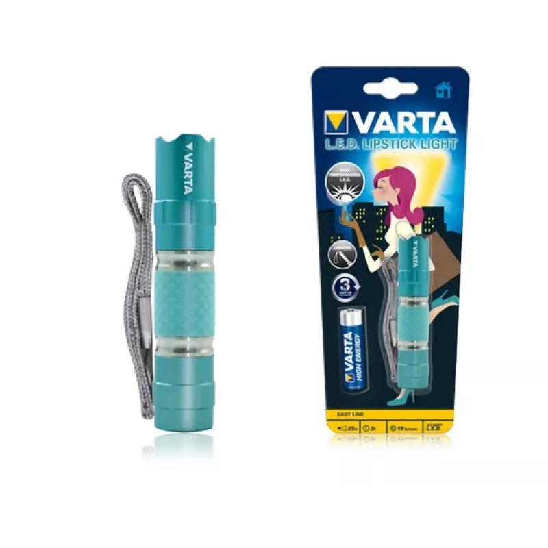Handtaschenlampe Varta LED Lipstick Light Pink Türkis