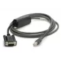 Zebra CBA-R10-S07ZBR serielles Kabel Schwarz 2,13 m DB9 RJ-45