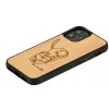 Handyhülle man and wood für iPhone 12 mini — bedruckte Katze mit rotem Fisch