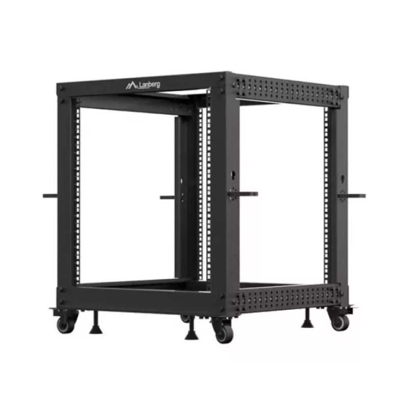 Rack-Gehäuse LANBERG Open Rack OR01-6112-B 12U 600x600 verstellbar schwarz