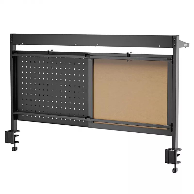 Ergo Office Schreibtisch-Trennwand / Organizer, max. Belastung 10 kg, Whiteboard, Breite 1116 mm, schwarz, ER-301 B