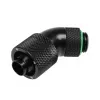 Anschlussstück BitsPower BP-MB45R2CPF-CC3U aus Messing für Computer-Wasserkühlung, schwarz und grün