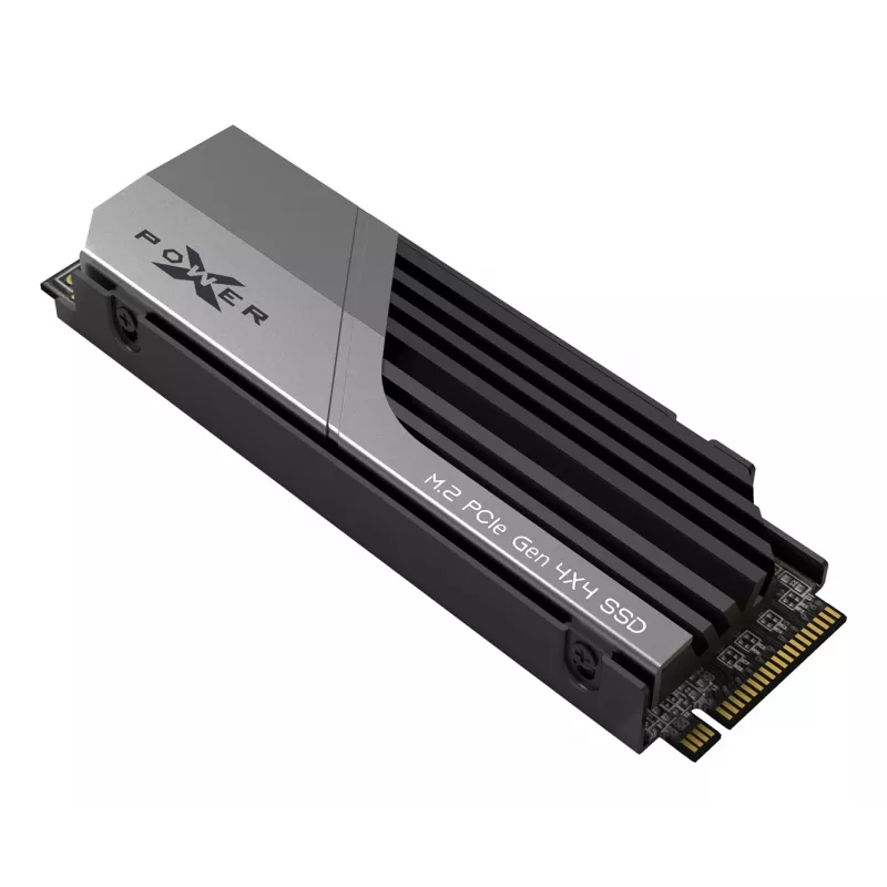 M.2 NVMe SSD Silicon Power 1 TB PCIe 4.0 (2280) — Lesen 7000 MB/s, Schreiben 6000 MB/s, Kühlkörper, 3D-NAND, NVMe 2.0