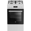 Gaskochfeld und Elektrobackofen BEKO FSM51339DWDS 50 cm, weiß, Energieklasse A