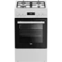 Gaskochfeld und Elektrobackofen BEKO FSM51339DWDS 50 cm, weiß, Energieklasse A