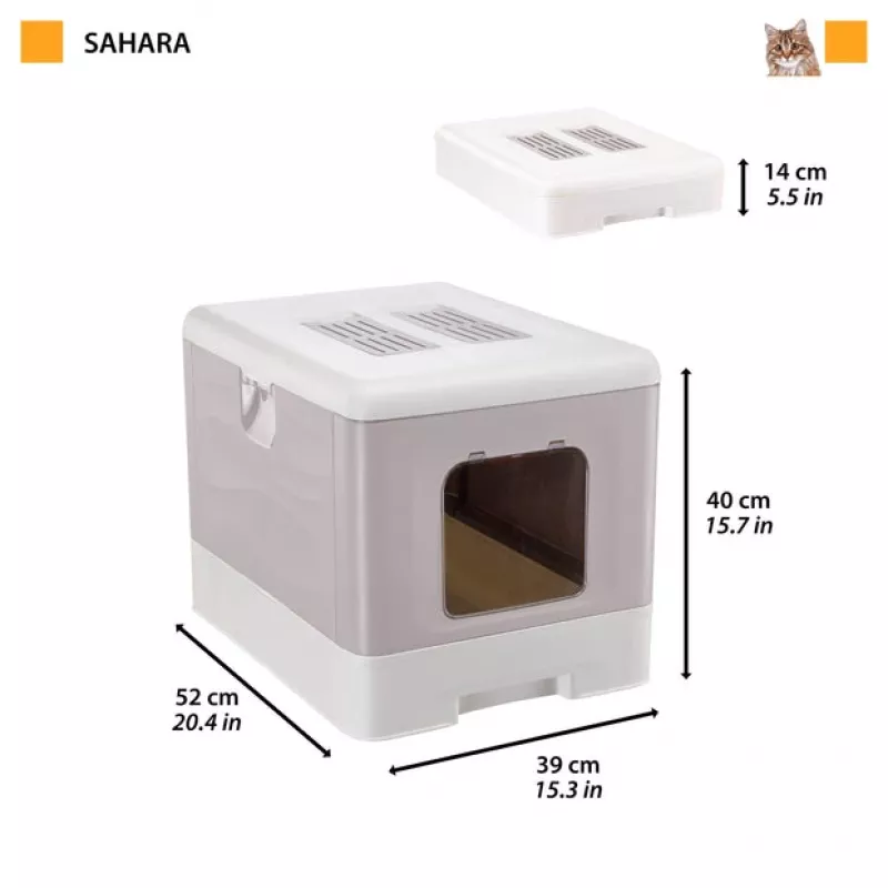 FERPLAST Sahara Green - Katzenklo - 52 x 39 x 40cm