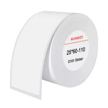 Thermoetiketten NIIMBOT 25 x 60 mm weiß, 110 Stück