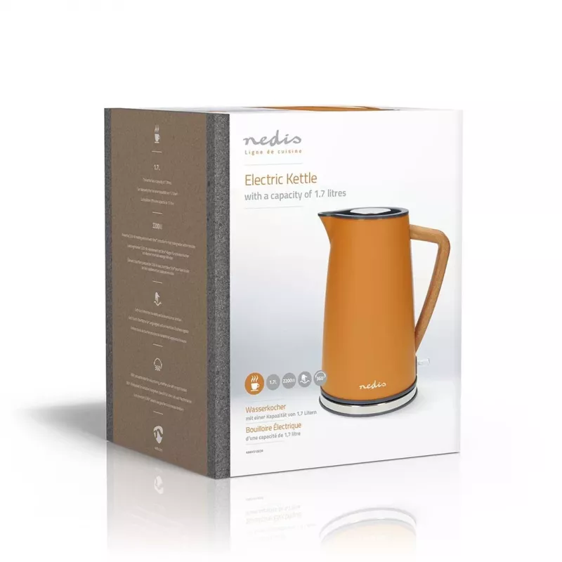 Wasserkocher Nedis KAWK510EOR 1,7 L 2200 W Orange
