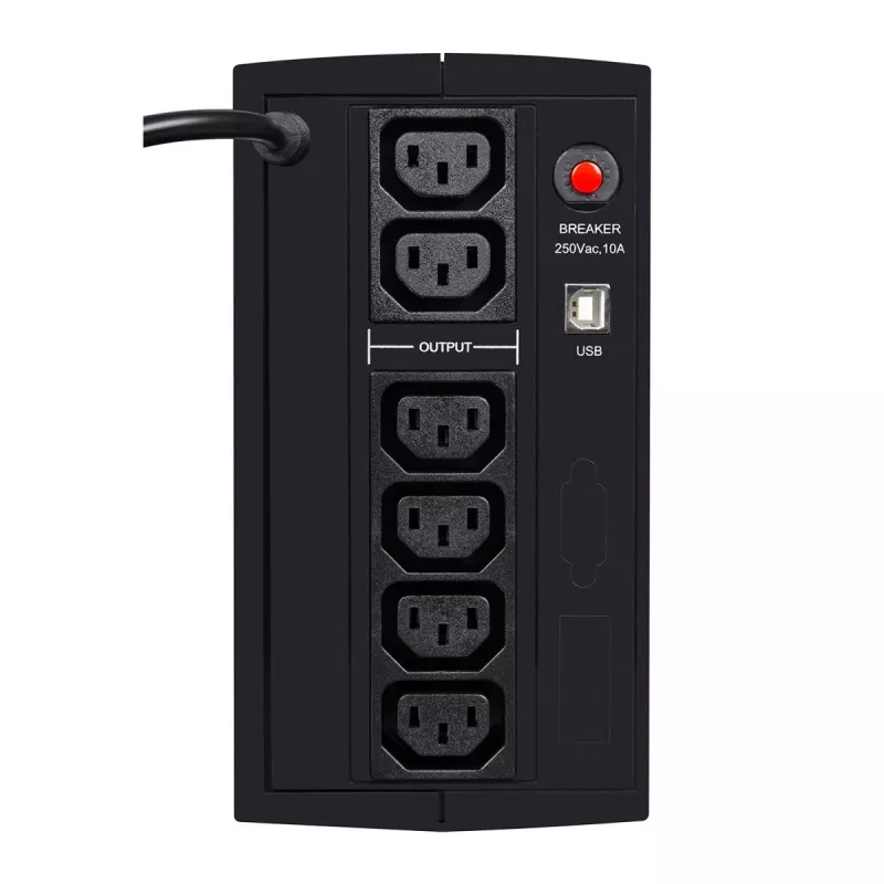 EVER DUO 850 AVR USB - USV - AC 230 V - 550 Watt - 850 VA - Einphasig - 2 x Bleisure 5 Ah - USB - Ausgangssteckdosen: 6