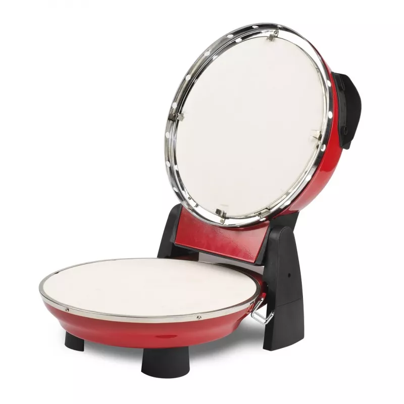 Pizzamaker G3FERRARI G10032 – 1200 W, Steinbackfläche, max. 400 °C, 31 cm Pizza, mechanischer Timer, rot