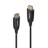 Lindy 10m Glasfaser-Hybrid-HDMI-8K60-Kabel, 10 m, HDMI Typ A (Standard), HDMI Typ A (Standard), 48 Gbit/s, Schwarz