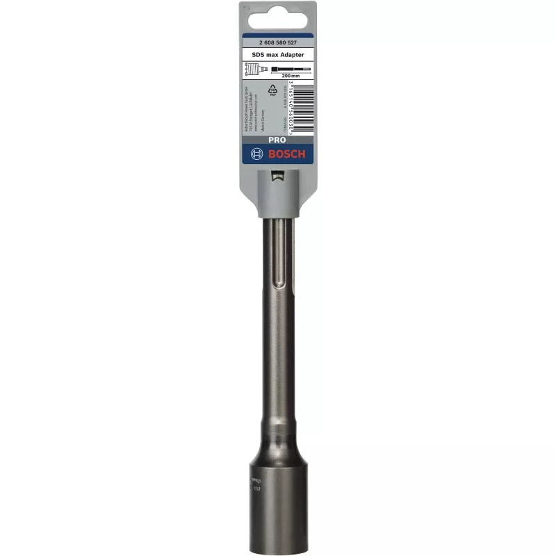 Bosch Adapter für zweiteilige SDS max-Kernbohrer, Adapter, SDS Max, Metall, 1 Stück, 200 mm