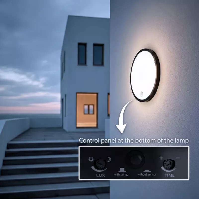 LED-Lampe mit PIR-Sensor MACLEAN MCE525 B – Außenwandleuchte, bewegungsaktivierte LED