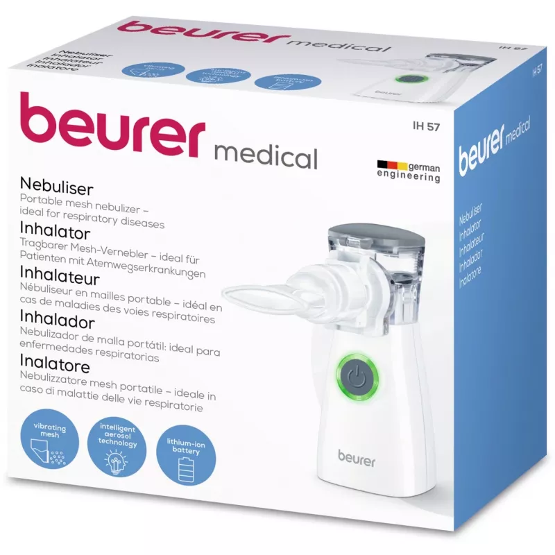 Beurer IH 57 Inhalator mit Erwachsenen- und Kindermaske, batteriebetrieben