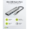 Goobay Slim 4-Port USB-Hub USB-C auf/USB-A 5 Gbit/s - Plug USB 3.2 (76563)