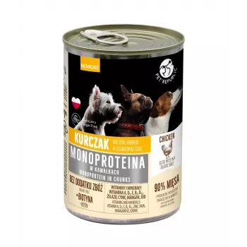 Nassfutter für Hunde PetRepublic Monoprotein Huhn 400g Beutel