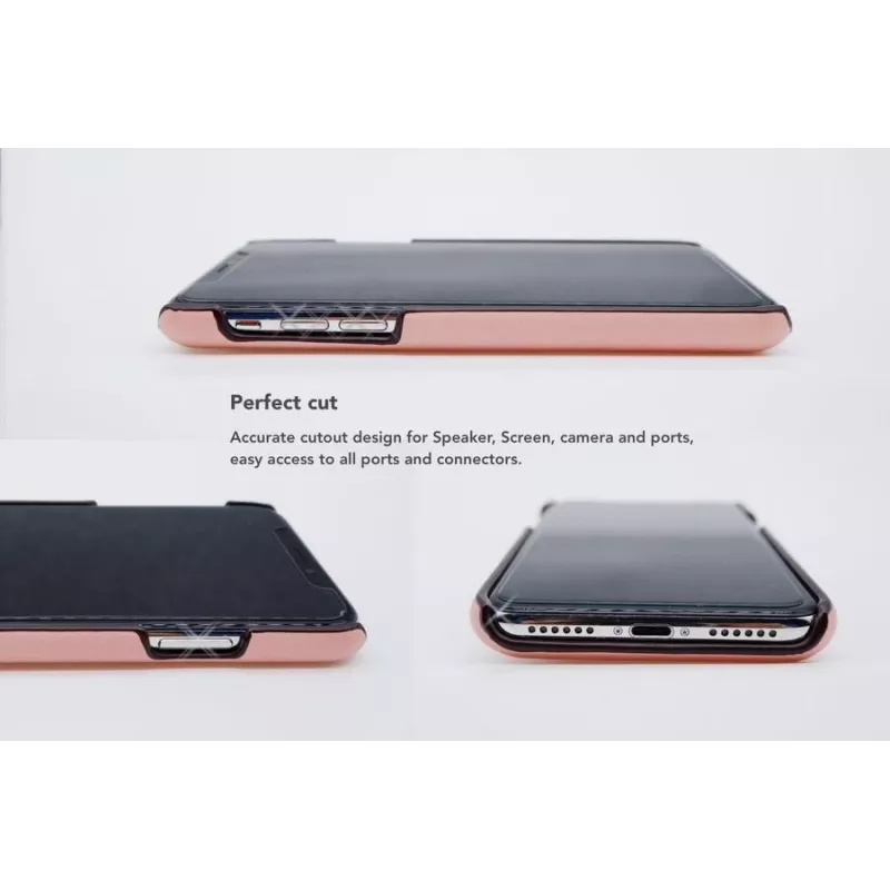 Card Slot Back Shell VixFox für iPhone X/XS — Pinke Schutzhülle mit Kartenfach