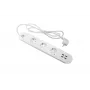 Intelligente Steckdosenleiste Denver SHP-300U 3 AC-Steckdosen Typ E 4 Weiß