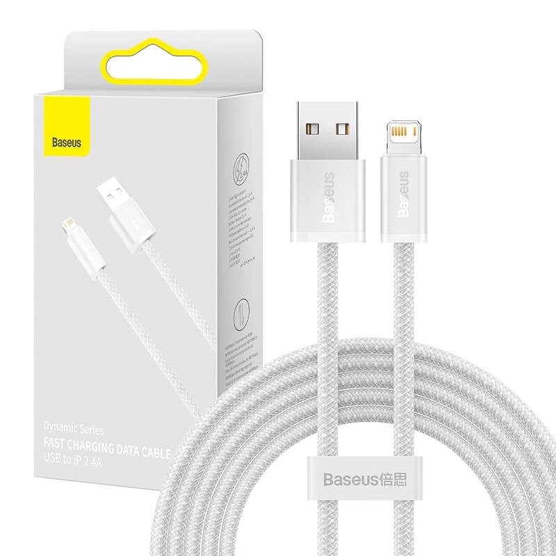 Baseus Dynamic Kabel USB auf Lightning, 2,4A, 2m (Weiß)
