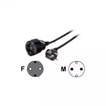 Hama 00047870 Stromverlängerung 5 m 1 AC-Ausgang Schwarz